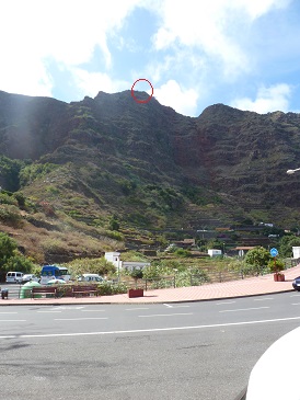 The view across the village toward Mirador Abrante